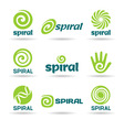 set of spirals vector image