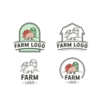 farm logo set vector image