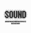 sound wave style font vector image