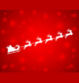 christmas reindeers are carrying santa claus vector image vector image