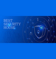 security digital background with shield and other vector image