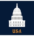 united states capitol flat symbol vector image