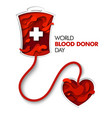 world blood donor day poster template vector image