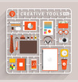 flat design model kits for creative tools element vector image
