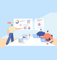 online conference with business partners team vector image