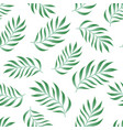 tropical seamless pattern with fern palm leaves vector image