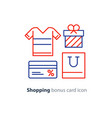 shopping special offer bonus card loyalty program vector image