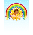 three happy children vector image