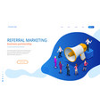 isometric referral marketing network marketing vector image
