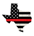state texas firefighter support flag vector image