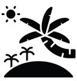 beach with palm icon summer sale related vector image