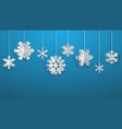 christmas background with three-dimensional paper vector image