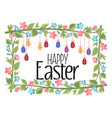 easter frame with branches vector image vector image