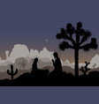 nativity scene and mexican night landscape saint vector image