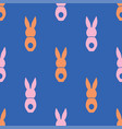 seamless pattern easter greeting with bunnies vector image vector image