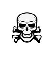 skull and crossbones symbol jolly roger pirate vector image