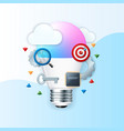 innovation in 3d style vector image