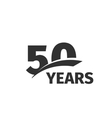 isolated abstract black 50th anniversary logo vector image