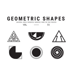 Universal geometric shapes set Royalty Free Vector Image