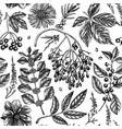 hand-sketched autumn seamless pattern elegant vector image