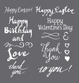 set of greeting inscriptions vector image
