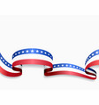 usa flag wavy abstract background vector image vector image