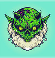 green monster vape cloud vector image vector image