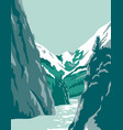 kenai fjords national park in peninsula vector image vector image
