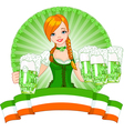 st patrick day girl vector image vector image