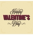 valentines day card vintage background vector image