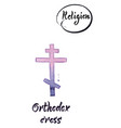 religious sign-orthodox cross vector image