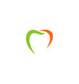 tooth dental colored logo vector image
