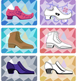 six stylish man shoe vector image