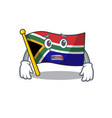 afraid flag south africa isolated with mascot vector image