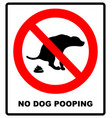 no dog poop sign on white vector image