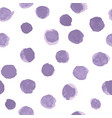 watercolor polka dot pattern pastel purple vector image
