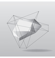 abstract white geometric background with lines vector image vector image