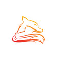 fox design on white background foxs logos vector image vector image
