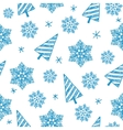 hand drawn seamless christmas winter vector image vector image