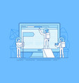 app development concept - start up metaphor vector image vector image