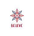 christmas greeting card with geometric ornament vector image