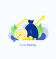 fund rasing money concept vector image