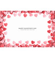 scatter paper cut hearts confetti valentines day vector image
