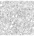 cartoon cute hand drawn halloween seamless pattern vector image vector image