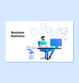 consulting for company performance analysis vector image