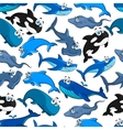 fish cartoon seamless pattern wallpaper vector image