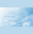 realistic big blue clouds fog smoke white blank vector image