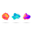 set abstract liquid shape fluid banner vector image vector image
