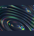 3d wavy fluorescent surface vector image