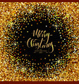 christmas decorative background made of golden vector image